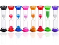 WSSROGY 8 Pack Colorful Hourglass Sand Timer Set for Kids, 20Sec 30Sec 1Min 2Min 3Min 4Min 5Min 10Mi