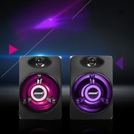 手機電腦音響重低音炮音響小音箱（黑色彩燈