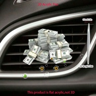 Acrylic phẳng 2D, 1 chiếc Money Tree Green Dollar Design. Mặt dây chuyền 2D độc đáo cũng có thể được