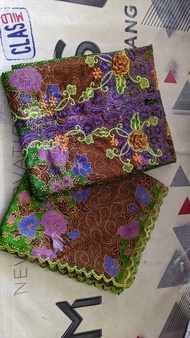 setelan muslimat bordir / bahan setelan kebaya bordir batik muslimat NU kancing depan