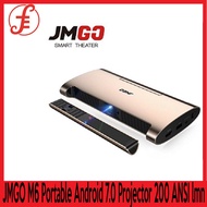 JMGO M6 Portable Android 7.0 DLP Projector 200 ANSI Lumens 1GB RAM + 8GB EMMC / 3000:1 Support 4K 1080P Decode Laser Pen, HDMI, WiFi, USB, Bluetooth (JMGO M6)