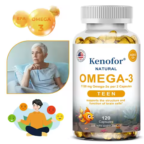 Omega 3 Fish Oil Supplement - EPA DHA Fish Oil Omega 3 Supplement with Immune Booster Brain Vitamins