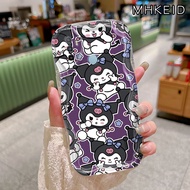 MHKEID Casing Hp OPPO A53 2020 A53s A32 A33 2020 A11s Case Pola Kuromi yang lucu transparan Silikon 