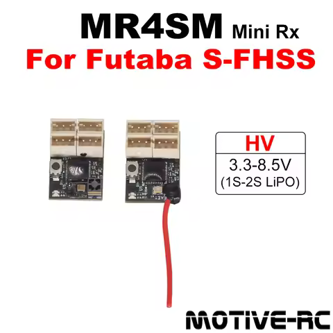 MR4SM 2.4G HV S-FHSS Mini Receiver Tower Antenna High Speed 6.8ms Low Latency SBUS For Futaba 3PV 4P