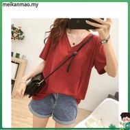 Large T-shirt   T恤女    300斤    特大码  200斤   加肥加大    短袖    胖mm   宽松    显瘦上衣    大码V领T恤   nn882.my2.10