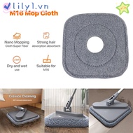 LILY 1pc Self Wash Spin Mop, Household Dust Cleaning Mop Cloth Replacement,  360 Rotating Washable Mopping Cloths for M16 Mop