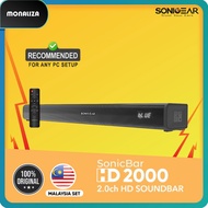 SonicGear SonicBar HD 2000 TV PC Bluetooth 5.3 SoundBar 2.0 Channel Speaker