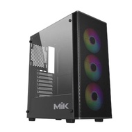 Vỏ Case máy tính MIK AION 3FA Black / White ATX Kèm 3 Fan ARGB Sync (Mới BH 12T)