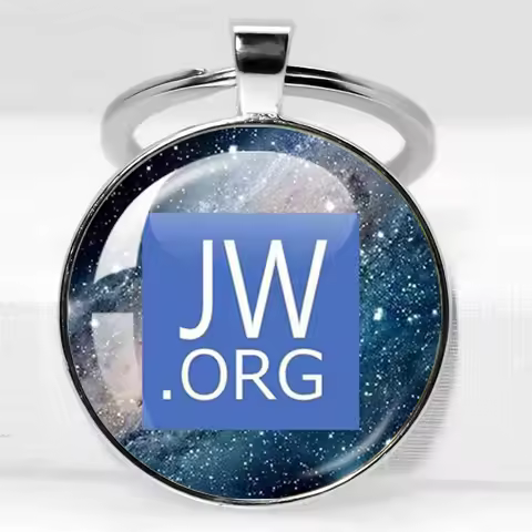 JW.ORG Keychain Jehovah'S Witnesses JW Photo Glass Cabochon Pendant Keychain25mm/30mm Handmade Keych