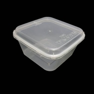 (50pcs±) SQ250 SQ 350 SQ450 SQ650 Square Disposable Plastic Food Container TLT Clear SQ250 SQ350 SQ4