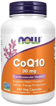 (ของแท้)Now Foods Coenzym CoQ10 30 mg. นาวฟู้ดส์ โคคิวเทน 60/120 Capsules