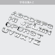 2.5CM English Number Car Sticker Car Personalized Letter Sticker The rear trunk letter emblem is bla