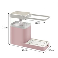 【ↂ】 Youpin 3 In 1ล้างจานของเหลวกด O Utlet กล่องเช็ดชั้นวางฟองน้ำท่อระบายน้ำกล่องเก็บจานผ้าขนหนูแขวน Dropship ครัว