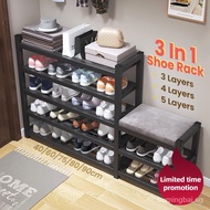 【In stock】Shoe Rack With Seat Shoe Rack Bench Shoe Rack Outdoor Shoe Rack Cabinet Metal Shoe Rack Shoe Stool Outdoor Shoe Cabinet 5AVK