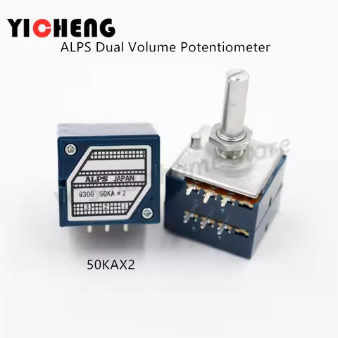 1pcs Japan ALPS RK27 type 10K 20K 50K 100K 250K 500K dual volume volume potentiometer