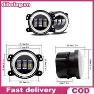 DIBO Car LED 4 Inch Fog Lights 30W with White/Yellow  Ring DRL for Off-Road .