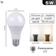 หลอดไฟแอลอีดี220v หลอดไฟปิงปอง led e27 หลอดไฟบ้าน24W ไฟ ตลาด กลางคืน18W/15W/12W/9W/7W/5วัตต์ สว่างมาก