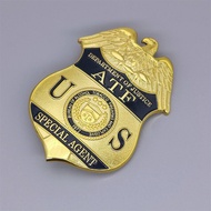 American Agent Badge ATF Metal Badge fbi ID fbi Badge Commemorative Medal Badge Ready Stock Fast Shi