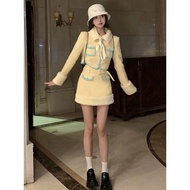 Cedar Cheese Furry French-style Two-Piece Suit - Perfect for Autumn/Winter Wear