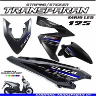 STICKER STRIPING STICKER MOTORCYCLE STICKER VARIO LED 125 FI TRANSPARENT TRANSPARENT STICKER VARIO L