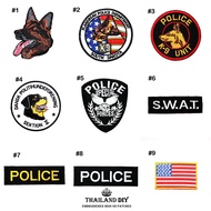 Iron-On Patch Embroidery POLICE Uniform Dog Symbol K9 wop DIY Clothing