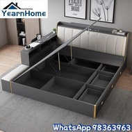 側開 氣壓床 床架  <包送貨 Free Delivery> air pressure bed storage bed bed frame高箱床 落地床 抽屜床 大容量收納 邊櫃 床頭櫃  單人床 q
