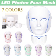 110V-220V 7 Colors LED Light Facial Mask Photon Face Neck Mask Rejuvenation Face Mask Machine Beauty Light Therapy For Home Use