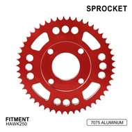 JFG เฟืองมอเตอร์ไซค์อลูมิเนียม7075 MORO สำหรับ HAWK250