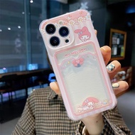 shell For VIVI V40 Lite V50 Y03 Y28S Y17S Y19S Phone Case Kuromi Cinnamoroll Hello Kitty Photo Card 