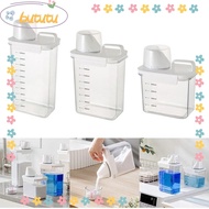BUTUTU Detergent Dispenser, Airtight Plastic Washing Powder Dispenser, Portable with Lids Transparent Laundry Detergent Storage Box Laundry Room Accessories