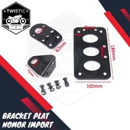 Dudukan Plat Nomor | Bracket Breket Dudukan Plat Nomor Samping