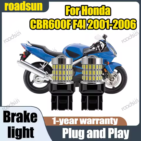 2X 7443 LED Brake Light Bulbs Canbus No error High Power Projector Lens Light Motorcycle lights For 