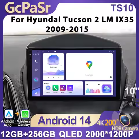 Android 15 Car Radio For Hyundai Tucson 2 LM IX35 2009 -2015 2K QLED Multimedia Video Player Navigat