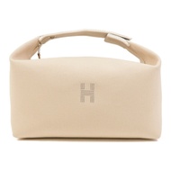 HERMES 帆布Bride A Brac銀扣手挽袋