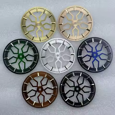 New watch accessories 31.8mm Hollow wheel bone dial No luminous Suitable for NH70/NH38 movements No 
