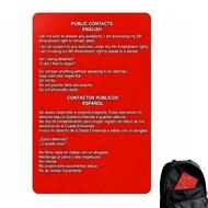 MAELOVE2 Red Card Know Your Rights Card Public And Residential Wallet Contact Card Info H1