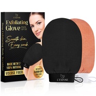Kessa Hammam Deep Exfoliating Glove 2pc - Korean Exfoliating Mitt for Shower Ideal for Dead Skin Rem