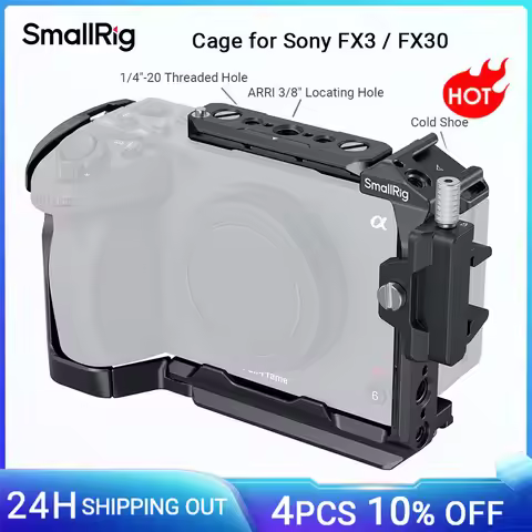 SmallRig Cage for Sony FX30 / FX3 Camera Cage Rig Kit With Cable Clamp Cold Shoe NATO Rail Accessori