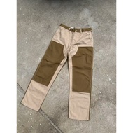 Carhartt WIP Double Knee Pants Two Tone Brown Beige Carpenter Streetwear