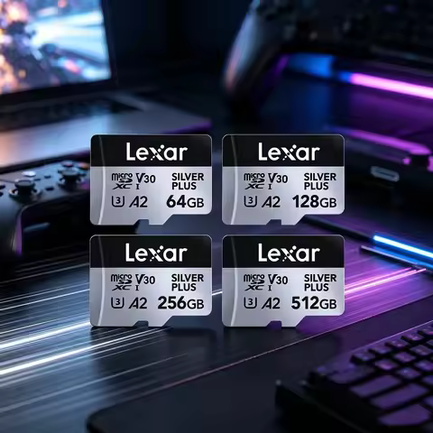 Original Lexar Professional SILVER PLUS Up to 205MB/s MicroSDXC TF Memory Card 64GB 128GB 256GB V30 