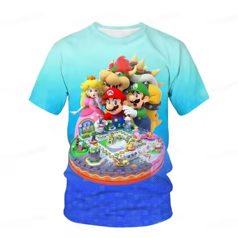 2025 Mario Brothers And Luigi Summer New 3D Printing Unisex Youth Fashion Comfortable T-shirt Short