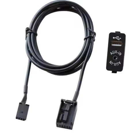USB Aux Switch Wire Cable Adapter For BMW E60 E61 E63 E64 E87 E90 E70 F25 F01 F02 F03 F04 F12 F13 US