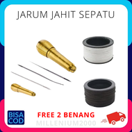 JARUM SOL SEPATU 1 SET BENANG HITAM PUTIH - alat sol sepatu lengkap 1 set - benang sol sepatu kuat - penyayat sol sepatu - pengiris sol sepatu -alat sol sepatu 1 set benang lengkap - jarum jahit sol sepatu - alat penyayat sol sepatu - paketjarum sol