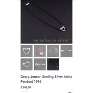 GEORG JENSEN heart pendant necklace (61cm) selected from Japan