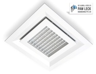 Aluminum Double Deflection Grille Ceiling Diffuser with Collar & Radial Fan Damper – HVAC Ventilatio
