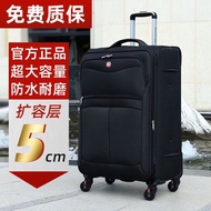 HY/🎁Swiss Army Knife Luggage Men's Password Suitcase Women's Oxford Cloth Luggage Extra Large Capacity Suitcase Expandab