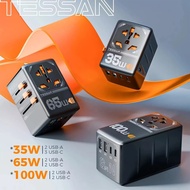 TESSAN 100W GaN Universal Travel Adapter with USB &Type C Fast Charging International Plug Adapter E