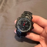 罕 中古 2003 Oakley  watch GMT Stealth Black 手錶 可議