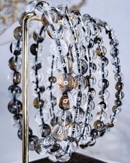 無盡迴圈【母礦黑銀鈦】高品透料黑銀鈦手鍊 一物一拍