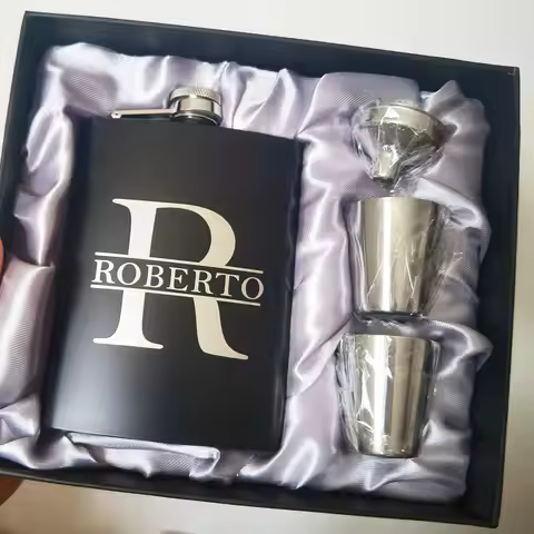 Hip Flask with a Cap Small Portable Travel Liquor Flask, Custom Pocket Drinking Alcohol Flask for We